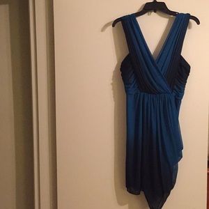 formal blue and black dress